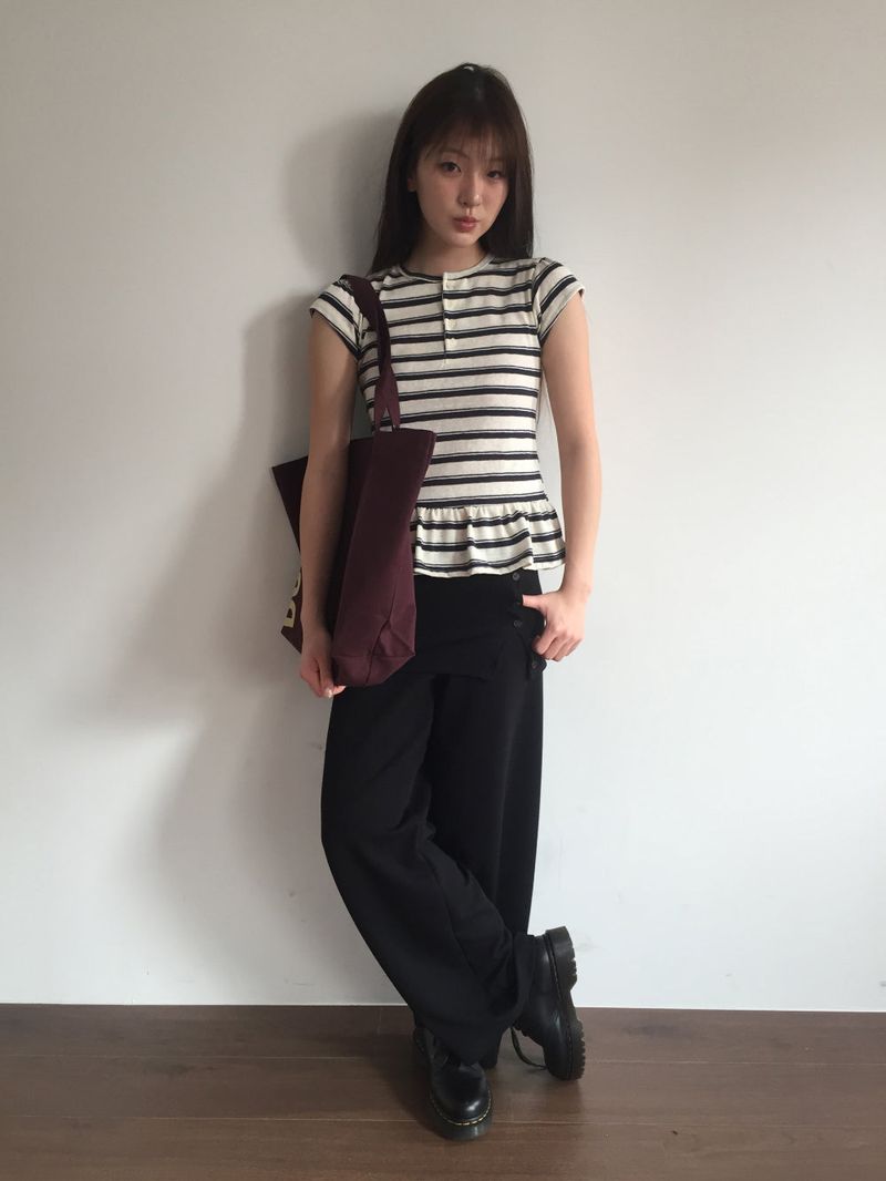 As-side button pants (2color)
