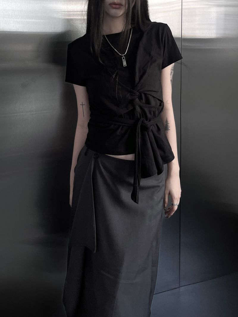 layered twist wrap strap T (2color)