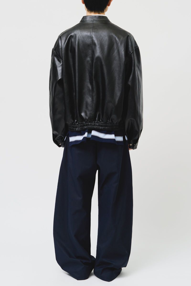 El Collarless Leather Jacket