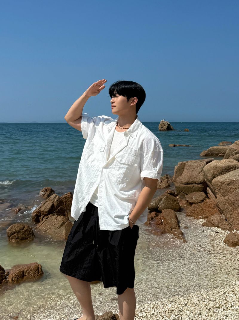 Swim nylon bermuda pants