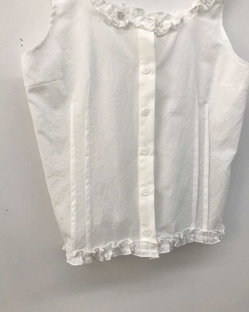 Alpen Frill Button Sleeveless (3color)