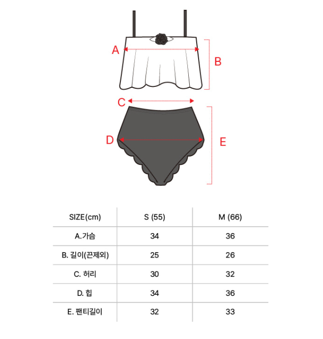 Rose Corsage Frill-top High-waist Bikini