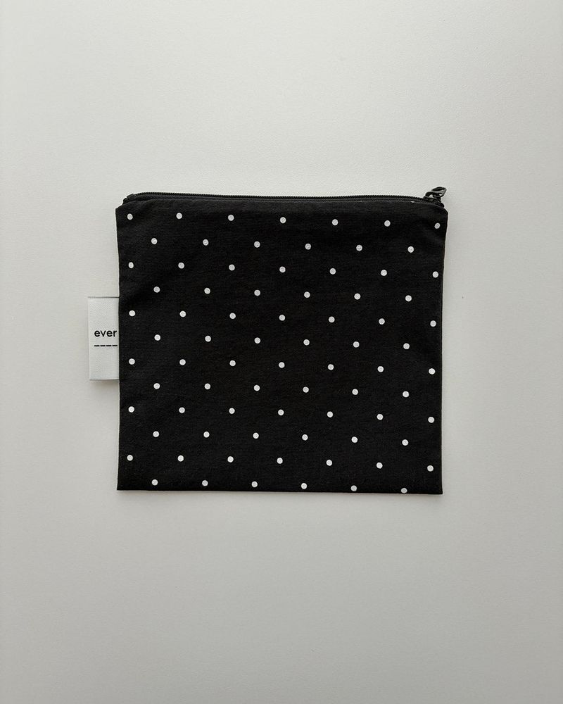 Baby dot square pouch - black