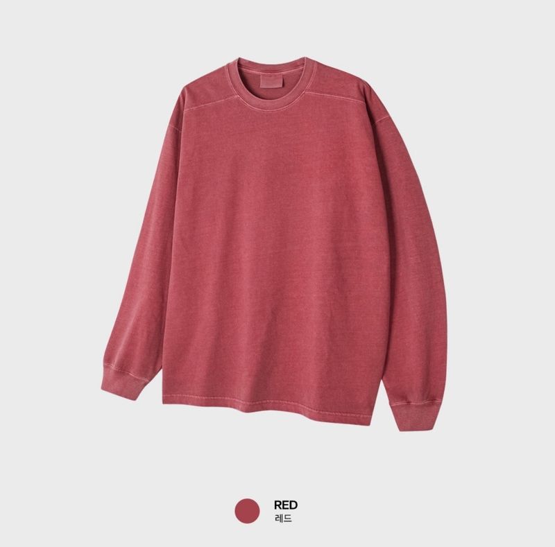 Look Rogane Supima Cut Pigment Washed Long Sleeve T-Shirt