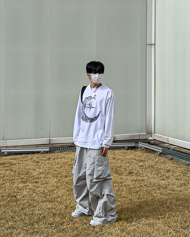 Bake Wide Cargo Pocket Nylon Pants