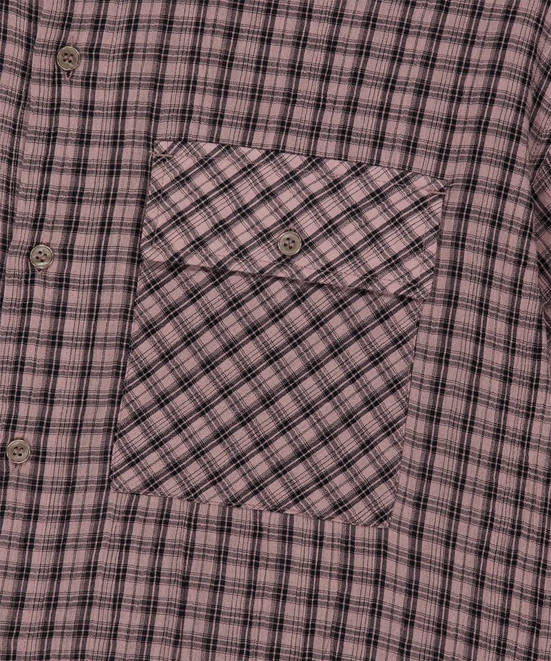 ROLL-UP CHECK HALF SHIRT