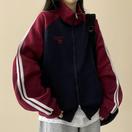 Gling Track Two Way High Neck Zip-Up [Fleece]