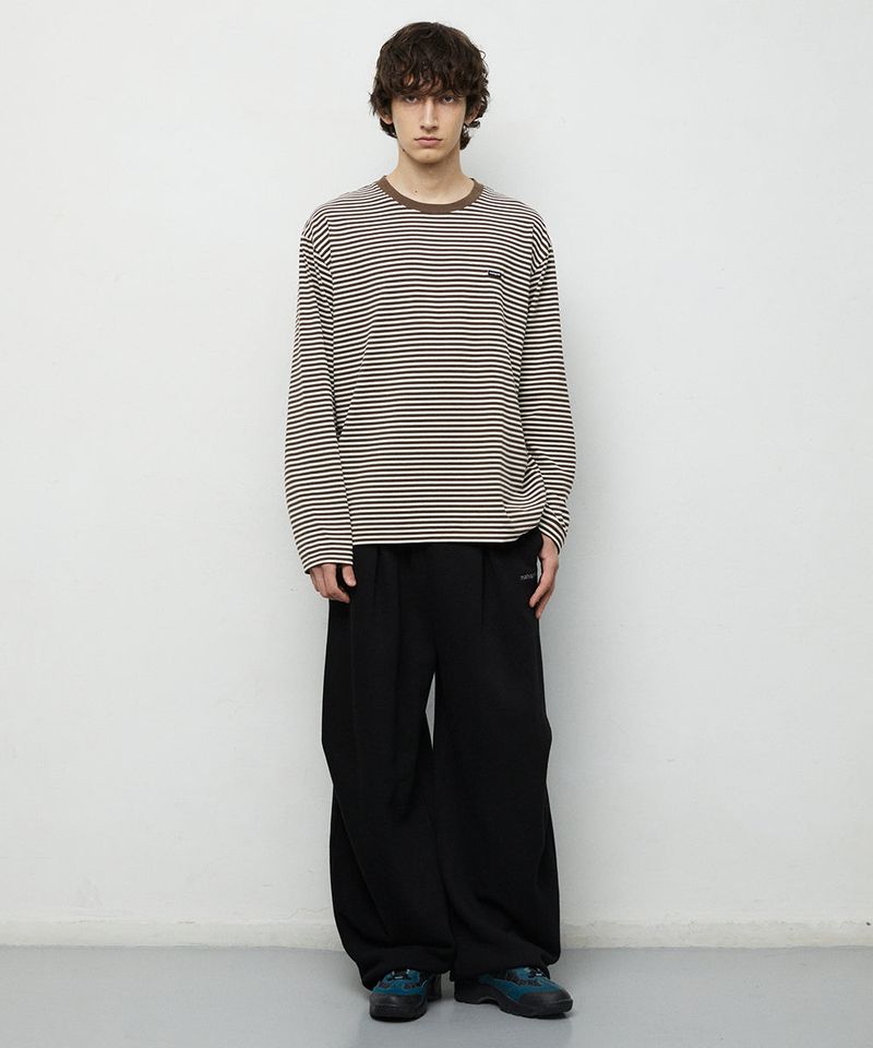 TWO-TUCK WIDE SWEAT PANTS_BLACK