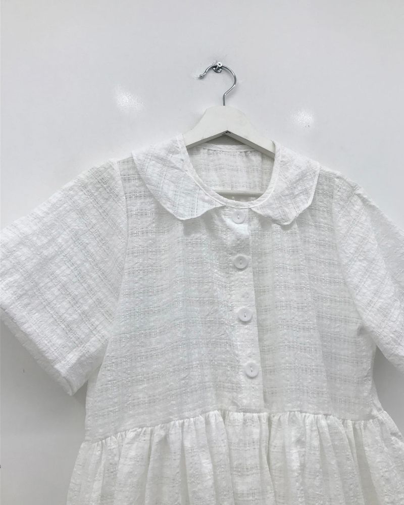 Plaid collar dress (3color) 