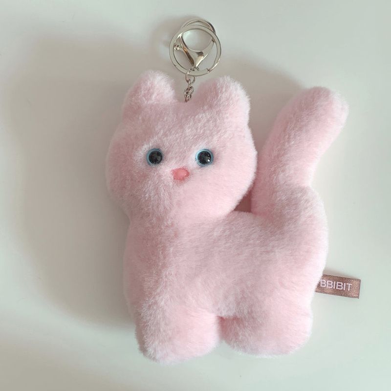 Kitty Fork Doll Keyring (pink)