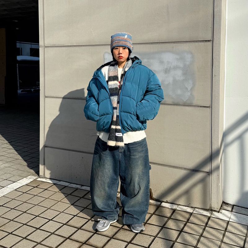 HundoP(ハンドピー)の「Oversized Welon-Slit Hooded Puffer Jacket(Jackets/Outerwear)」
