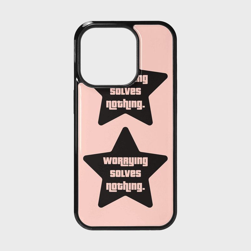 murmursroom（マーマーズルーム）の「vintage star slogan epoxy bumper case (black)（Smartphone Accessories）」