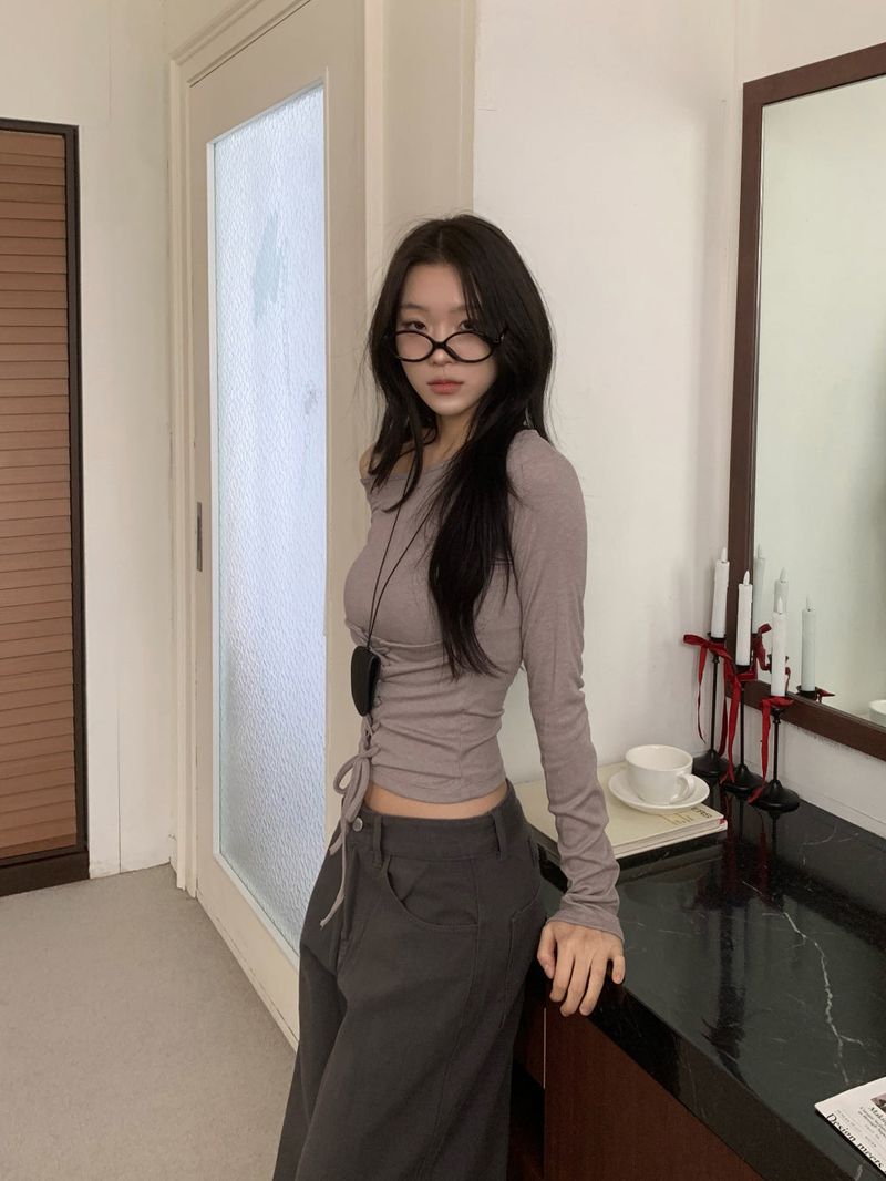 Back Point Bizzo Wide Long Denim Pants