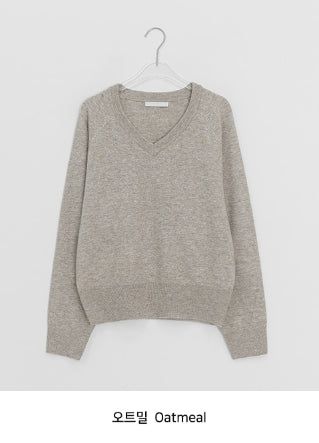 Husit Color Wool V-Neck Knit