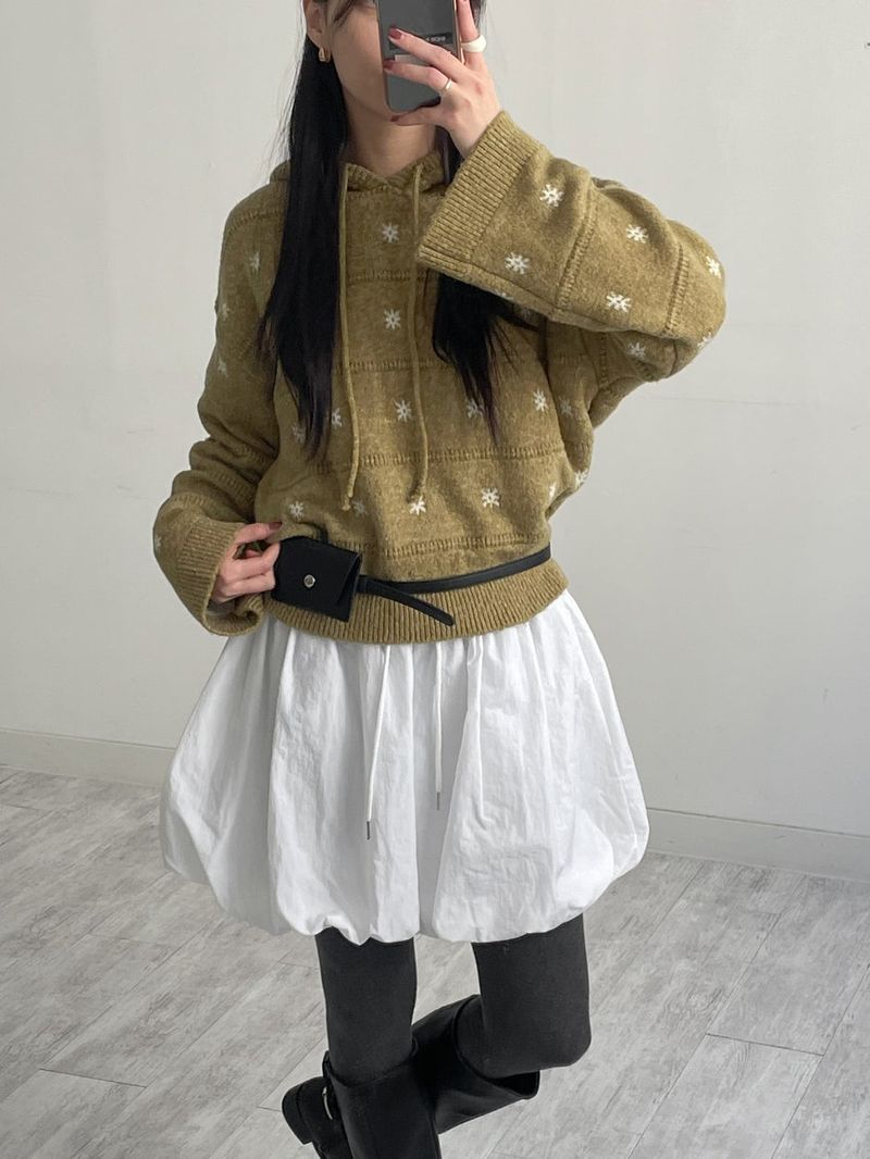 INCHANT ME(インチャントミー)の「Snow Loose Fit Hooded Knit(Tops)」
