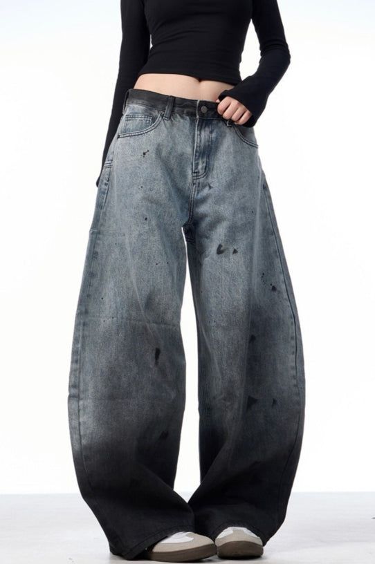 Dirty Spray Balloon Denim