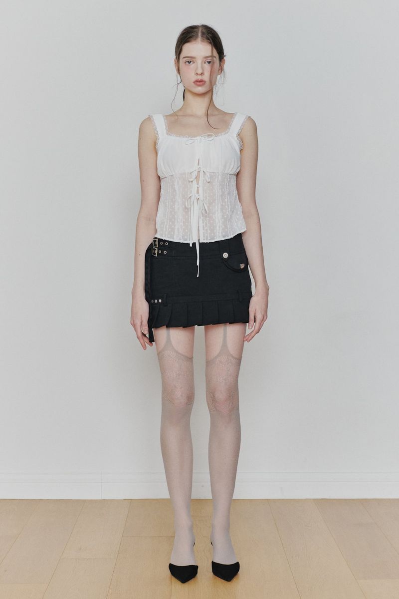 PURITY LACE TOP white
