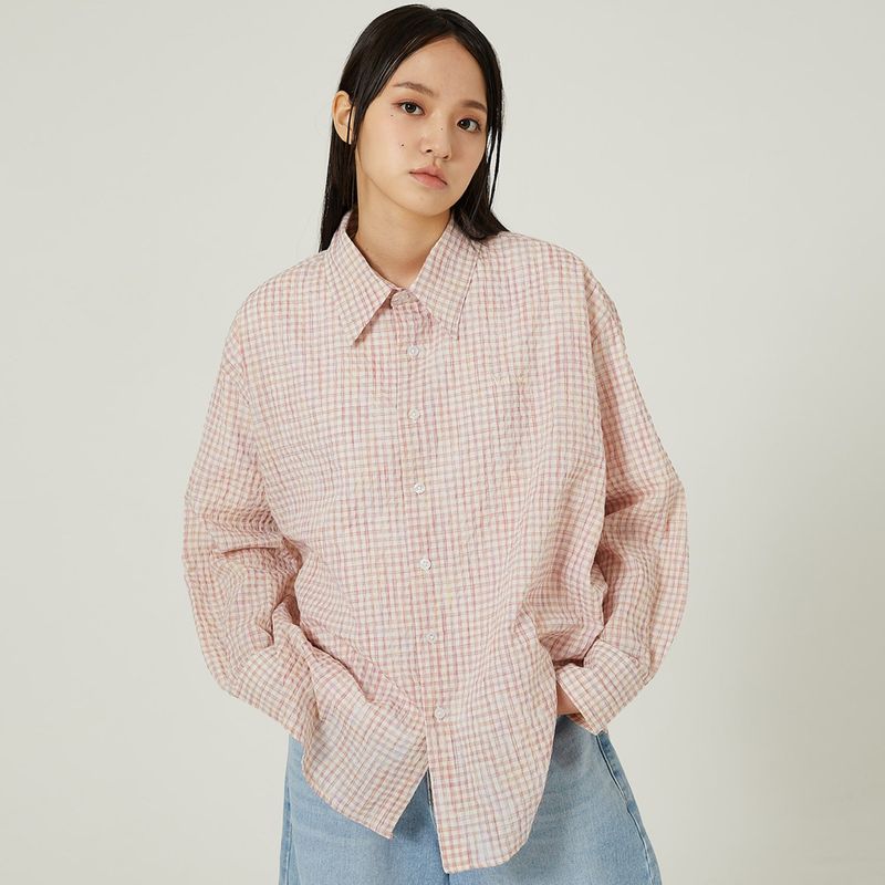 Overfit check shirts