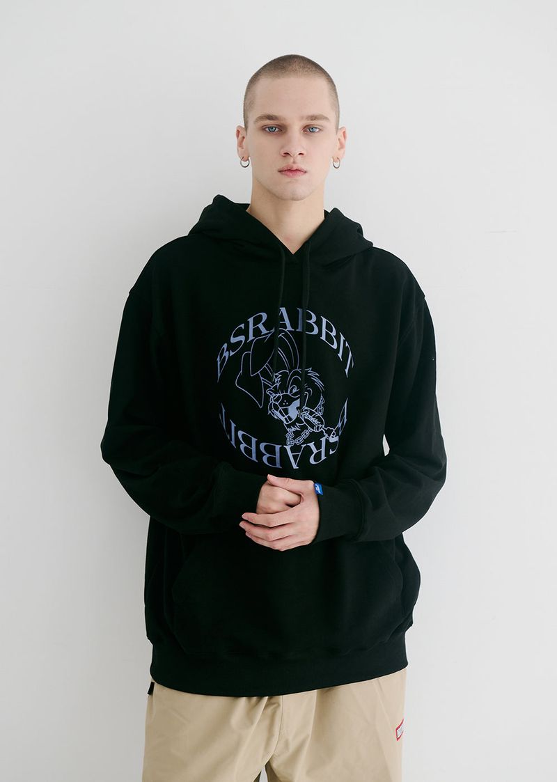 BSRABBIT(ビエスラビット)の「BSR2223FWPO060 BUNNY HOODIE BLACK(Tops)」