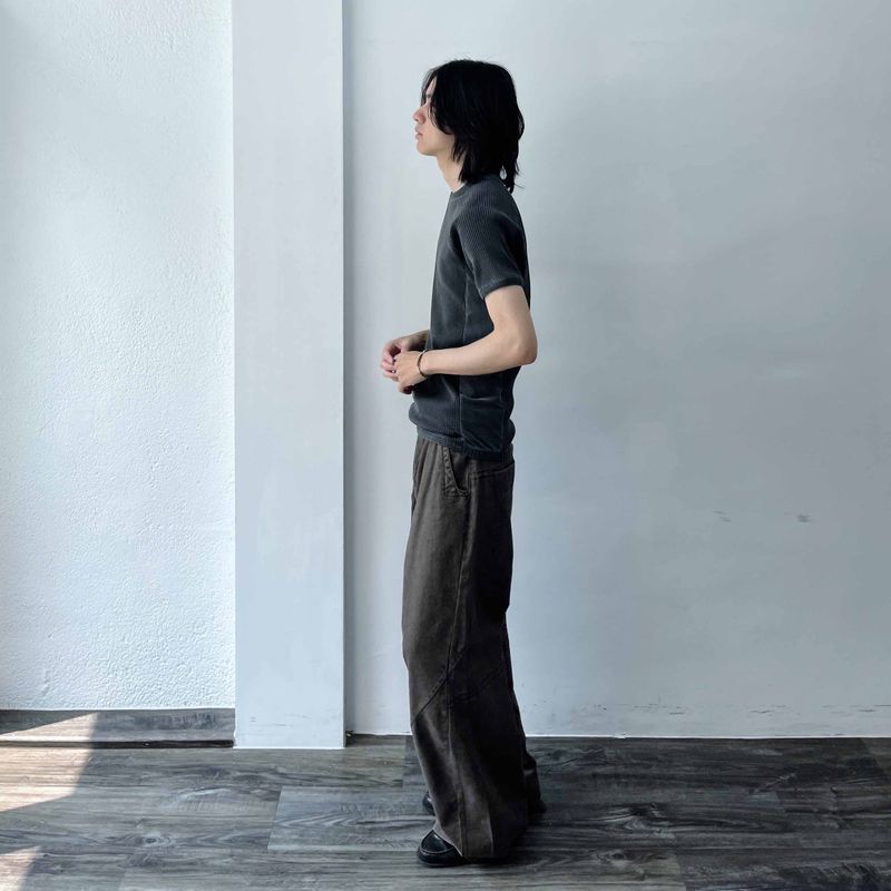 Sharp Silhouette Slim-Fit Ribbed Tee