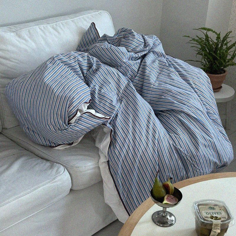  marchen stripe duvet cover (SS/160x210cm)