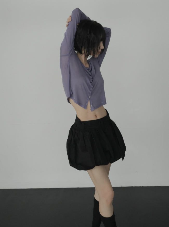Leon See-through Snap Cardigan