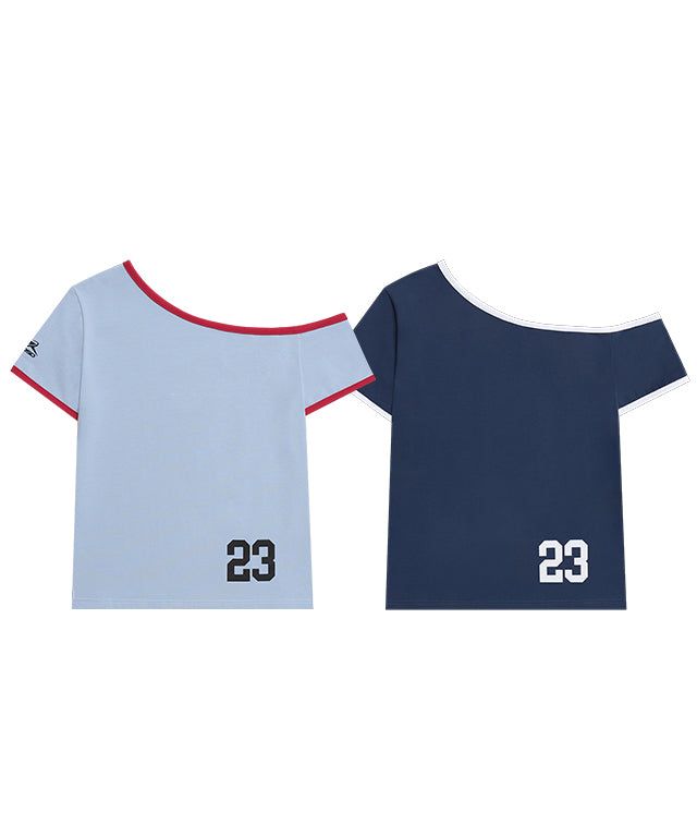 ODDSTUDIO（オッドスタジオ）の「Kitsch Star One Shoulder T-shirt - 2COLOR（Tops）」