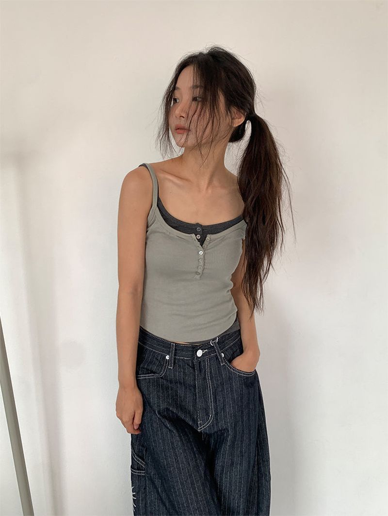 BUTTON FIT SLEEVELESS (6C)