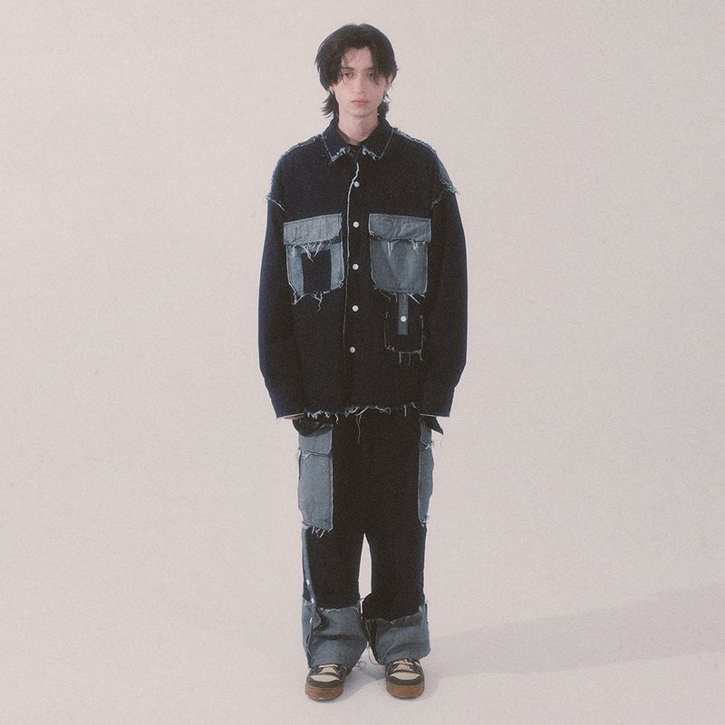 grunge denim shirt_blue