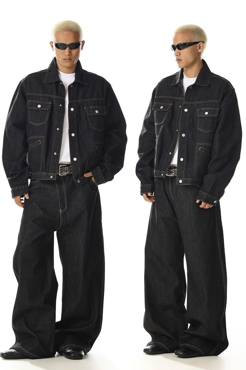 Raw Denim Utility Jacket