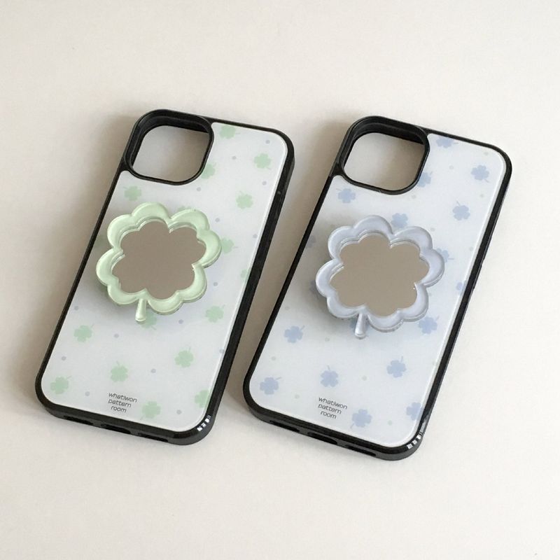 CLOVER DOT GLASS BUMPER CASE (2color)