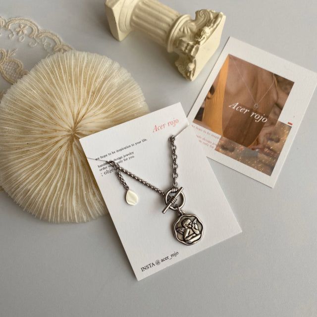 jh Angel Two Way Toggle Bar Necklace