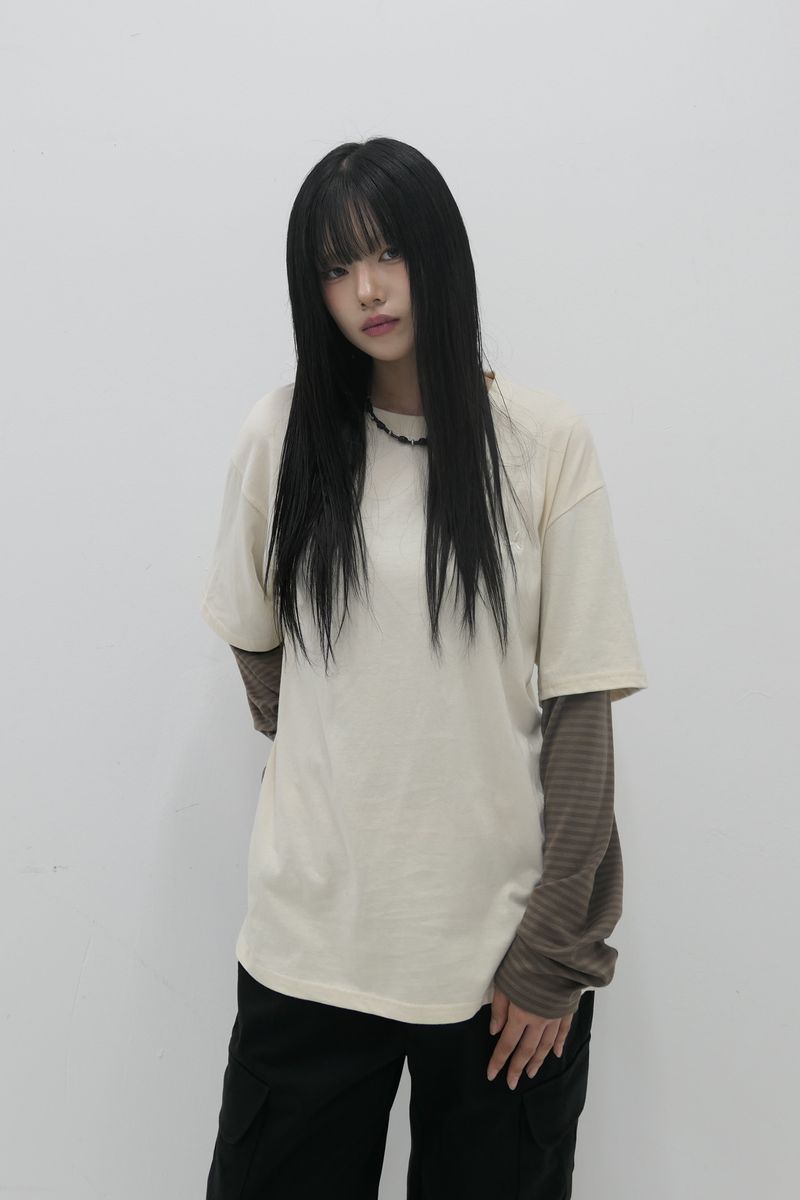 Layered Stripe T-Shirt Yellow