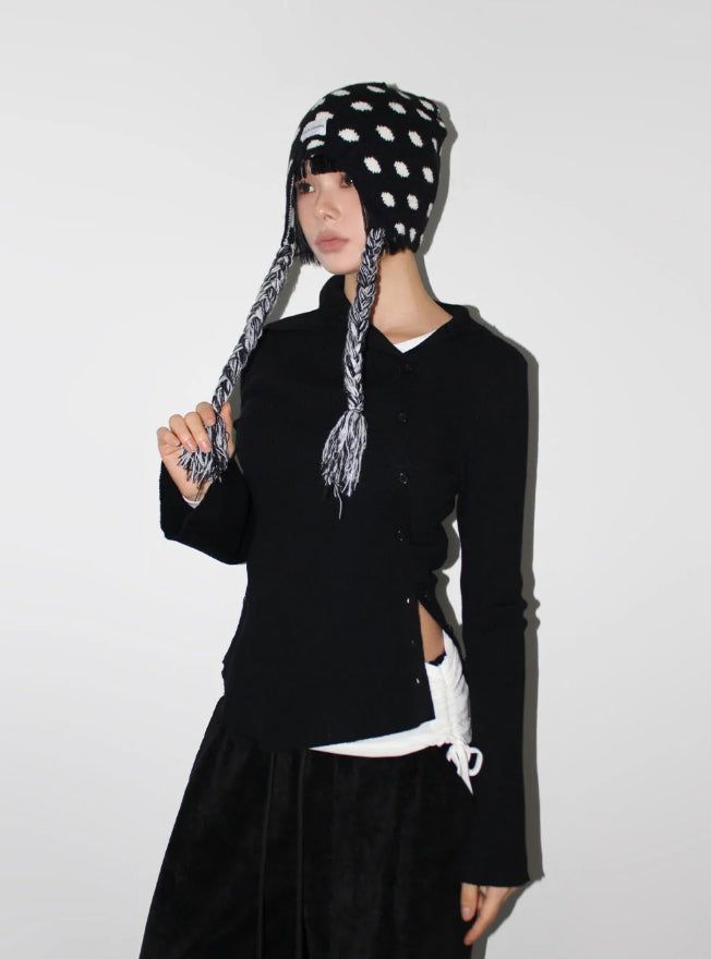 DOT EARFLAP BEANIE