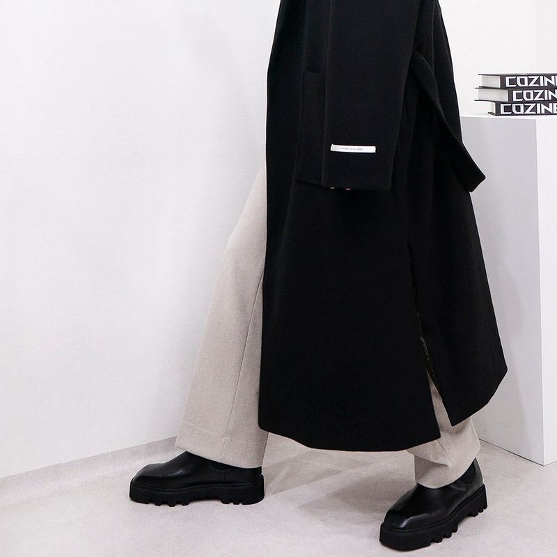 4cm up Cowhide Squareto Chelsea Boots