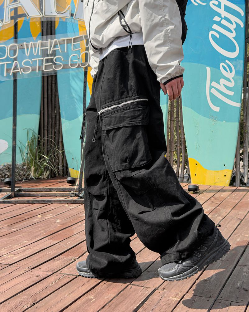 Zeka Zip Cargo Wide Pants
