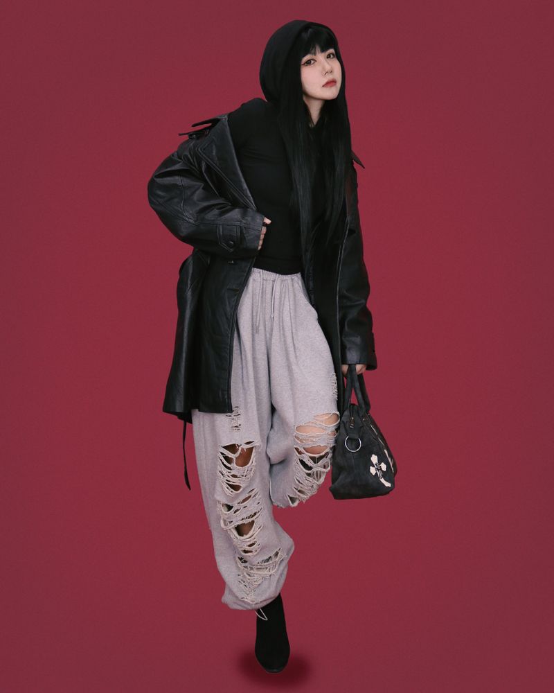 disco damage string pants (3color)