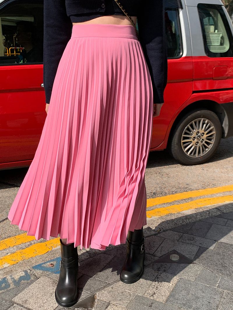 [MADE] LOVE MORE PINTUCK LONG SKIRT