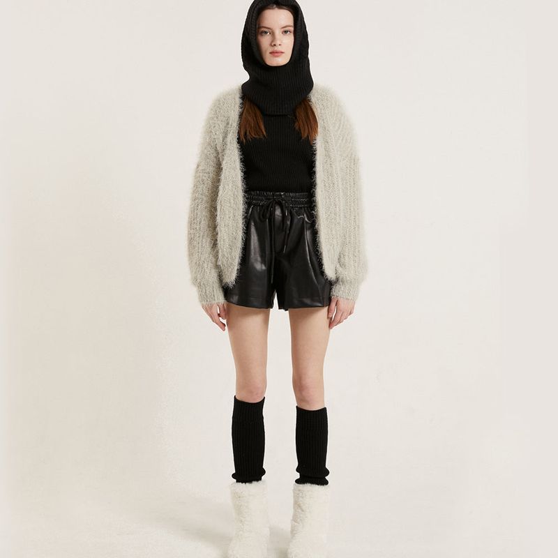 F.LEATHER SHORTS