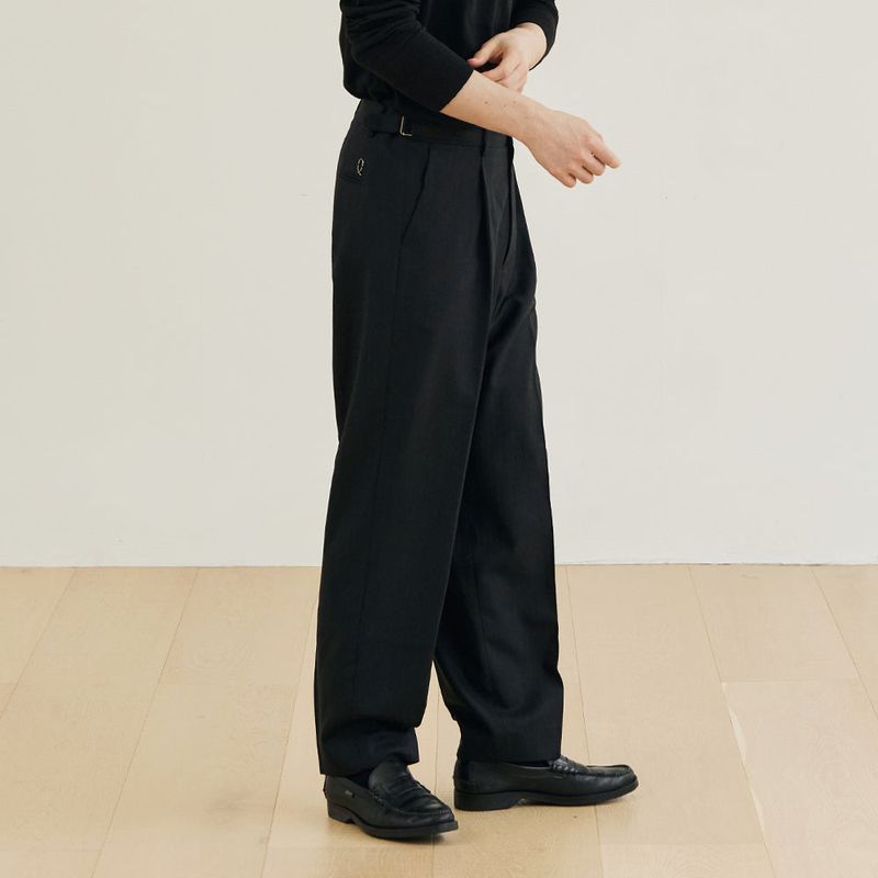 Q's(キューズ)の「Aichi Wool Pants (Charcoal)(Pants)」