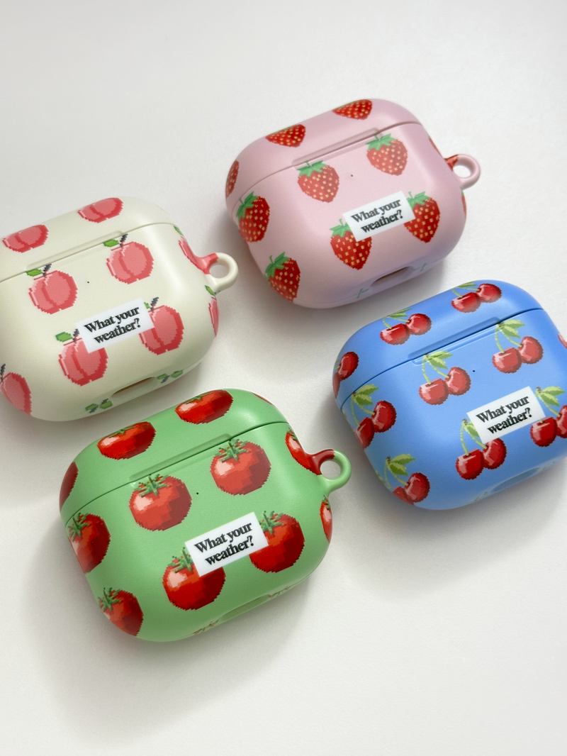tiny weather（タイニーウェザー）の「フルーツテトリス Airpods ケース (4 color)（スマホグッズ/小物）」