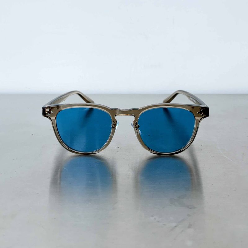 Ice Blue Transparent Frame Sunglasses