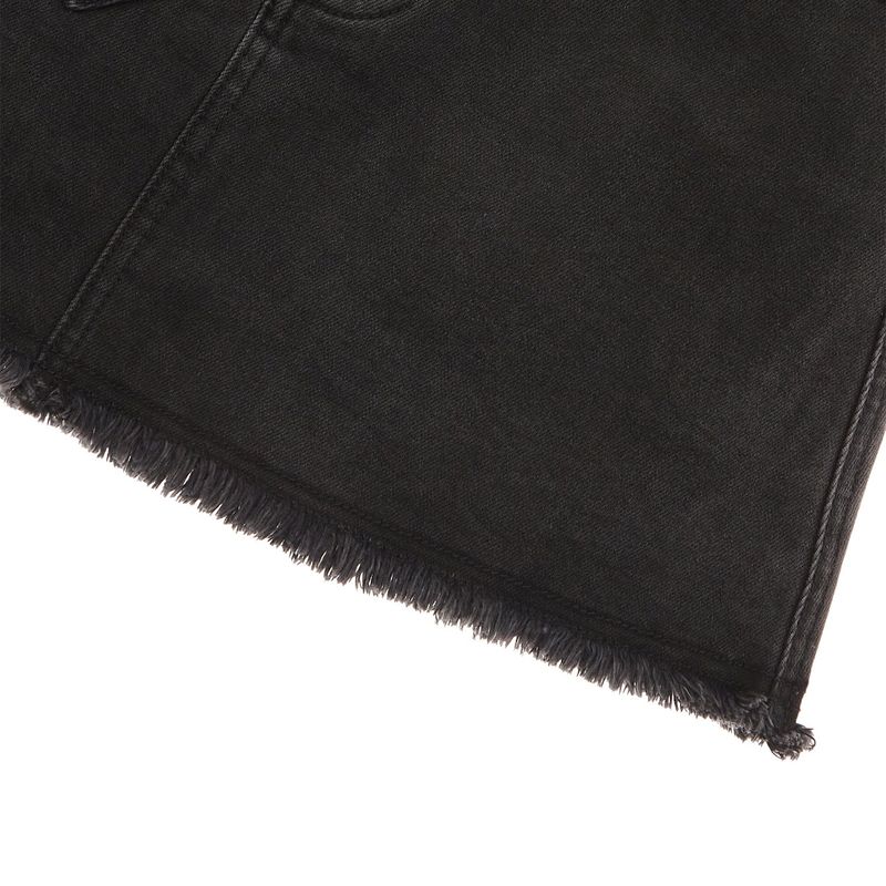 [ULKIN] Starry Micro Denim Skorts_Black