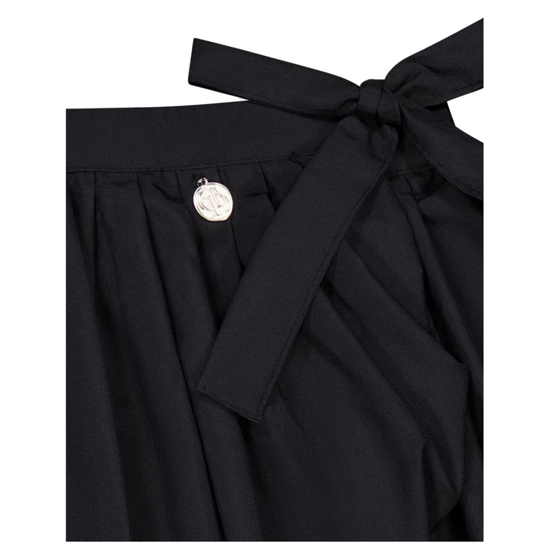 BALLOON MINI WRAP SKIRT_BLACK