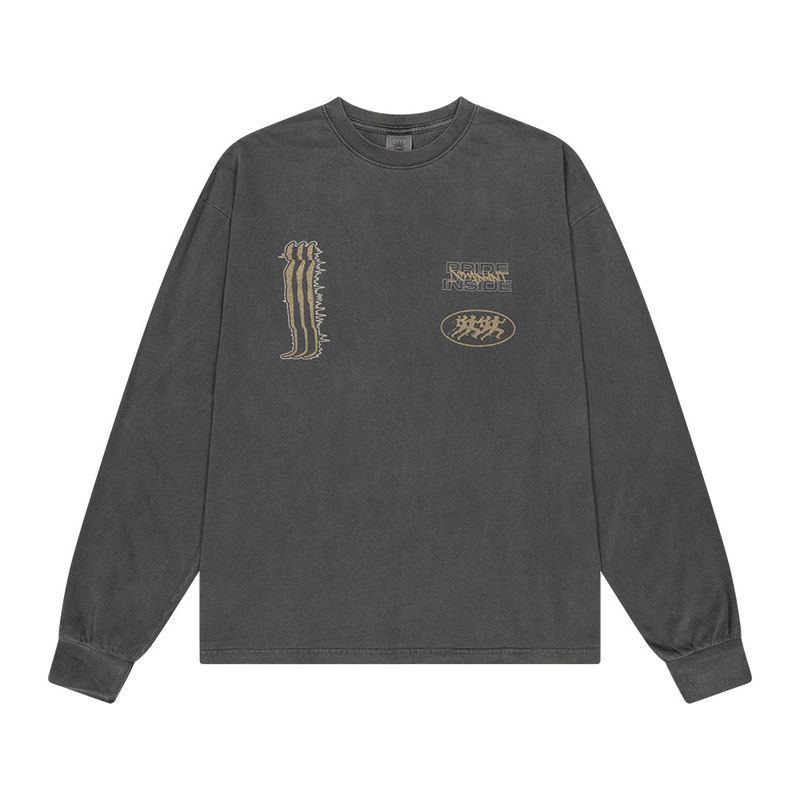 dominant（ドミナント）の「[16s Cotton]RP Pigment Washing Long Sleeve_Charcoal（Tops）」