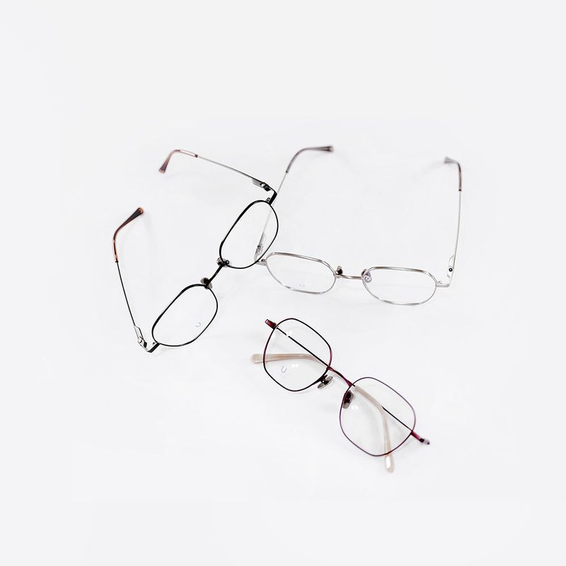 Knouun Square titanium glasses CODE. 103. C Black