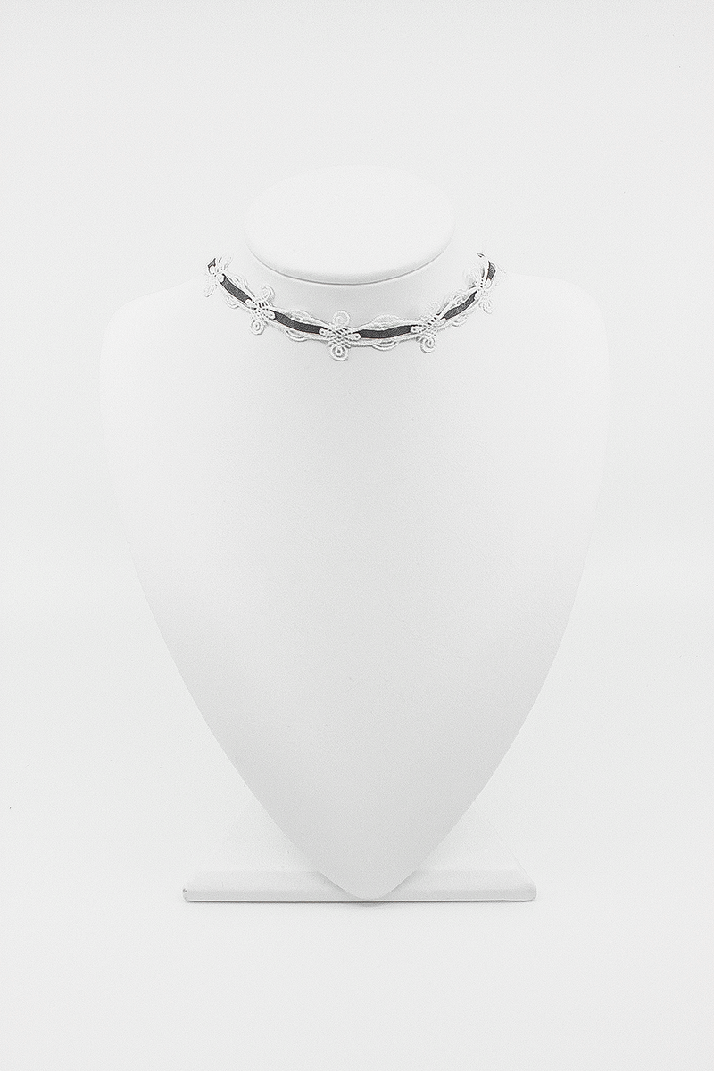 Me愛 - Mowol (暮月) choker (Black/White)