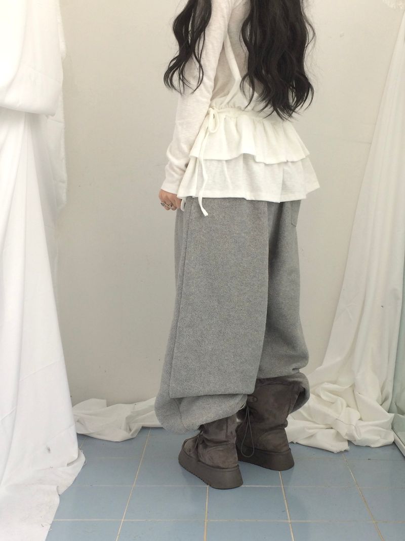 side strap frill dress