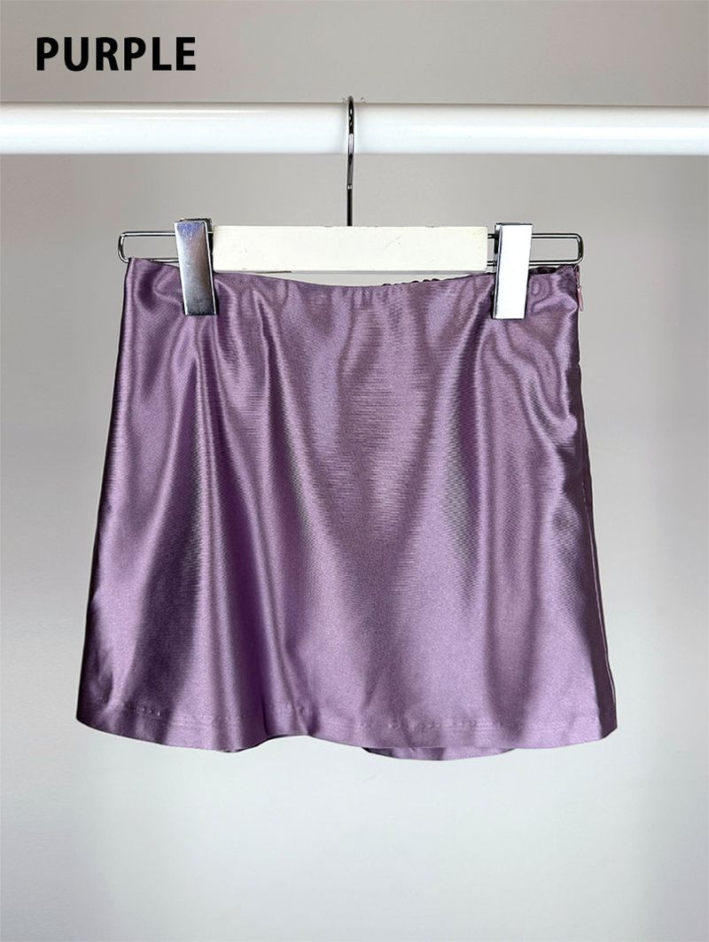 SATIN PEARL MINI SKIRT (3C)