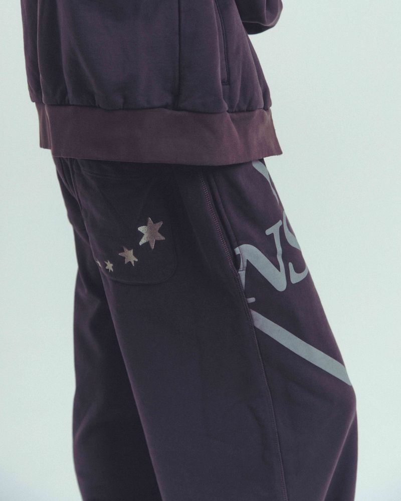 nsnロゴスウェットパンツ -グレー-